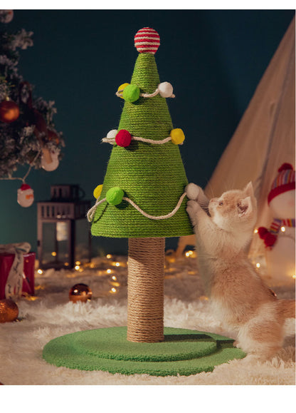 Christmas tree cat scratch board